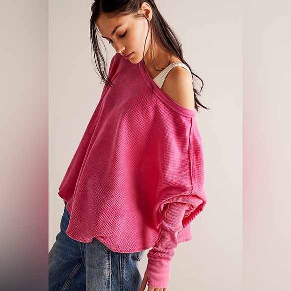 NWT We The Free Microphone Drop Thermal in Soft Pink size M - Picture 1 of 11